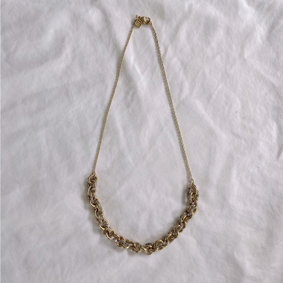 Banana Republic Gold Link and Silver-tone Braided Chain Necklace - Picture 1 of 6